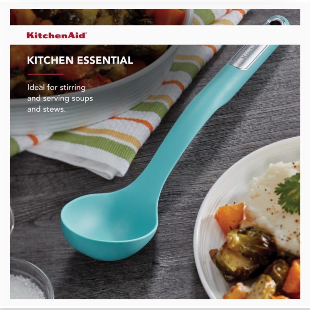KitchenAid Silicone Basting Spoon  Aqua Sky Set